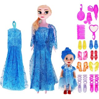                       Aseenaa Baby Dolls for Girls with Accessories  Baby Doll Toys for Kids  Cute Doll Toy Set for Girl for Birthday Blue                                              