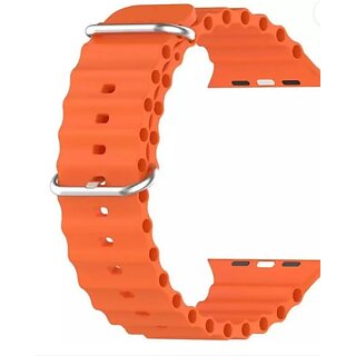                       Belt, Strap For I Watch Ultra 49 Mm, 45 Mm, 44 Mm, 42 Mm 49 Mm 49 Mm Silicone Watch Strap (Orange)                                              