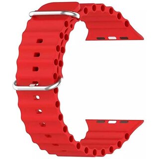                       Belt, Strap For I Watch Ultra 49 Mm, 45 Mm, 44 Mm, 42 Mm 49 Mm Silicone Watch Strap (Red Strap)                                              
