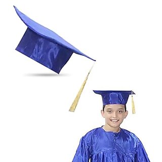 Kaku Fancy Dresses Graduation Hat For Degree Convocation - Blue, FreeSize, Unisex (Pack of 1) Kaku Fancy Dresses Graduation Hat For Degree Convocation - Blue, FreeSize, Unisex (Pack of 1)