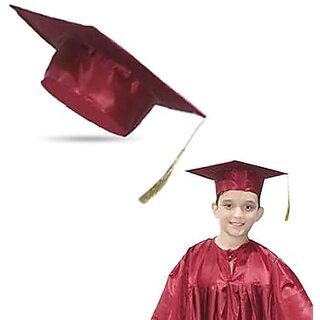 Kaku Fancy Dresses Graduation Hat For Degree Convocation - Maroon, FreeSize, Unisex (Pack of 1) Kaku Fancy Dresses Graduation Hat For Degree Convocation - Maroon, FreeSize, Unisex (Pack of 1)