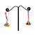 Adorable Multicolor Beads Jhumki Drops Crescent Hoop Earring For Women  Girls