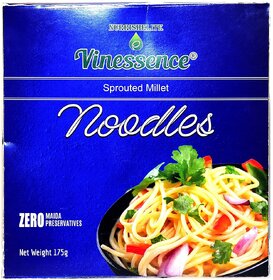 Vinessence Sprouted Millet Noodles  Millet Noodles  Noodles  Rich in Iron  Calcium  175+175 grams(Pack of 2)