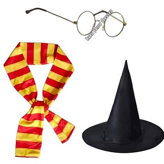                       Kaku Fancy Dresses Harry Magician Accessories-Set For Kids/Halloween Costume/Cosplay Costume-Multicolor, FreesIze                                              