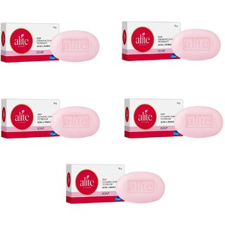                       ALITE SKIN ESSENCE SOAP- FOR ACNE AND PIMPLES  ( Pack of 5 PCS. ) 75 gm each                                              