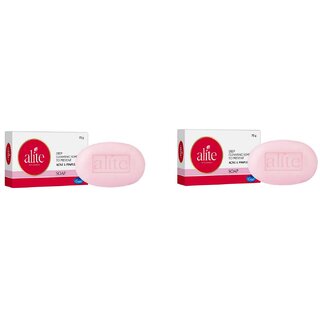                       ALITE SKIN ESSENCE SOAP- FOR ACNE AND PIMPLES  ( Pack of 2 PCS. ) 75 gm each                                              