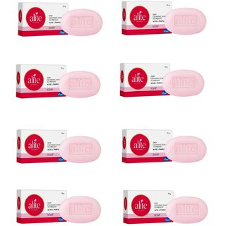                       ALITE SKIN ESSENCE SOAP- FOR ACNE AND PIMPLES  ( Pack of 8 PCS. ) 75 gm each                                              