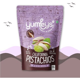 Yumleys Premium California Roasted  Mildly Salted Pista  Pistachios (250g)