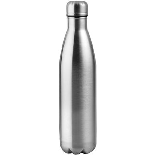                      Aseenaa Stainless Steel Double Walled Vacuum Flask/Water Bottle, 24 Hours Hot and Cold, 1000 ml, Silver                                              