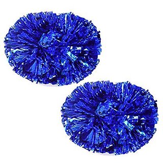 Kaku Fancy Dresses Cheerleading Pompom Use For Kids Dance Party/ Sports Day - Blue - Pack of 10 Pairs