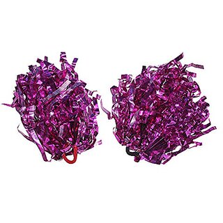 Kaku Fancy Dresses Cheerleading Pompom Use For Kids Dance Party/ Sports Day - Pink - Pack of 2 Pairs Kaku Fancy Dresses Cheerleading Pompom Use For Kids Dance Party/ Sports Day - Pink - Pack of 2 Pairs