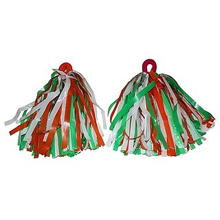                       Kaku Fancy Dresses Tri colour Pompom For Independence Day  Republic Day School Function For Kids                                              