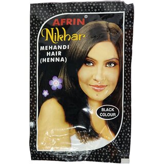                       Afrin Nikhar Black Coloured Hair Mehandi For Unisex - Pack Of 1 (45g)                                              