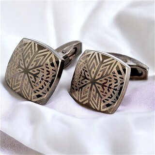                       LUCKY JEWELLERY Men Jewelry Sleeve Button Cuff Shirt Button, Blazer Cufflinks Pair Set For Men (500-CHC4-1071-S)                                              