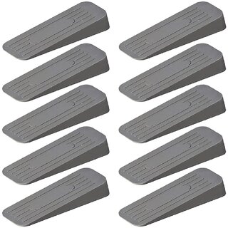                       ALP Heavy Duty Anti Slip Rubber Door Stoppers (Grey, Pack of 10)                                              