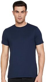 Cotton Half Sleeve round neck T-Shirt for Men and Women - Nevy Blue