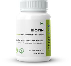 EMPIRE 1900 BIOTIN HAIR AND SKIN NOURISHMENT  PUMPKIN SEED EXTRACT AND EMBLICA OFFICINALIS (AMLA) EXTRACT  60N TABLETS