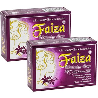                       Faiza Face & Body Whitening For Normal Skin Soap - Pack Of 2 (90g)                                              