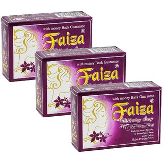                      Faiza Face & Body Whitening For Normal Skin Soap - Pack Of 3 (90g)                                              