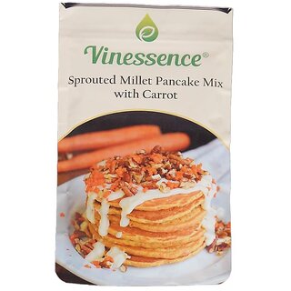                       Vinessence Sprouted Millet Pancake Mix with Carrot Flavour  NO MAIDA  Eggless  No Preservatives  Low Carbs  Low GI                                              