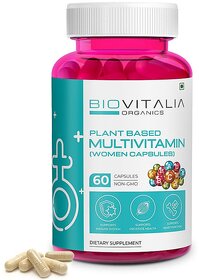 Biovitalia Organics Multivitamin for Women Capsules  Support Immune System  Support Heart Function. 60 Capsules