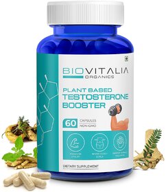 Biovitalia Organics Testo Booster  Boost Energy Levels  Supports Overall Well-Being. (60 Capsules)