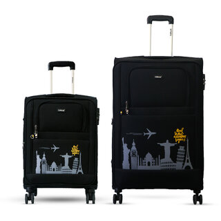 Timus Salsa Plus 58cm 78 cm - Soft Luggage Trolley Bags Combo Set 2 - Soft Spinner Wheels Timus Salsa Plus 58cm 78 cm - Soft Luggage Trolley Bags Combo Set 2 - Soft Spinner Wheels