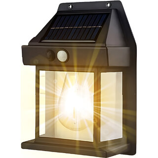 Solar Wall Lights Outdoor, Wireless Dusk to Dawn Porch Lights Fixture, Solar Lantern with 3 Modes  Motion Sensor, 1 Pcs