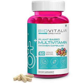 Biovitalia Organics Multivitamin for Women Capsules  Support Immune System  Support Heart Function. 60 Capsules