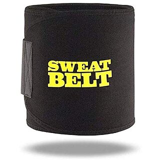 ESPERANCE Sweat Slimming Belt for Men and Women (Free Size) Black Color