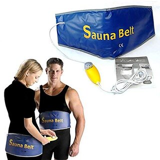 Jeval Sauna Ab Slimmer Slim Fit Belt/Slimming Fat Loss Sauna Slimming Belt (1 pcs) Blue