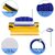 Aseenaa Square Shape Double-Side Magnetic Window Glass Cleaner Wiper, Two Sided Wiper, Squeegee Washing Kit Equipment