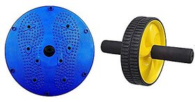 Emeret Tummy Twister and Waist Trimmer Combo Dual Wheel Ab roller for Core And Abdominal Exercise for Men And Women