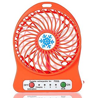 Portable Rechargeable Led Light Fan Mini Desk Usb Charging Air Cooler 3 Mode Speed Regulation Led Lighting Function Cooling - Multicolored