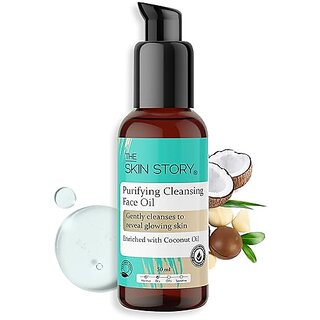 The Skin Story Purifying Deep Cleansing Oil, Make Up Remover, Skin Glow, Coconut  Macadamia (50 ml)