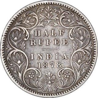                       half rupees 1878                                              