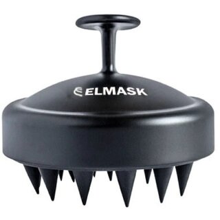Elmask Hair Scalp Massager Silicone Brush for Wet  Dry Hair Head Scrubber Scalp Care Brush Massager  (Black)