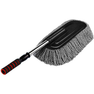 Aseenaa Super Soft Microfiber Car Duster Exterior with Extendable Handle, Car Brush Duster for Cleaning Dusting - Grey