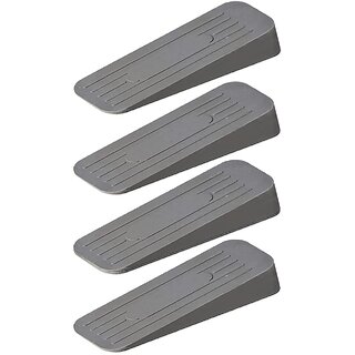                       ALP Heavy Duty Anti Slip Rubber Door Stoppers (Grey, Pack of 4)                                              