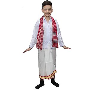                       Kaku Fancy Dresses Indian State Dance Costume Multicolor, For Boys                                              