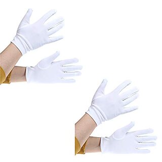 Kaku Fancy Dresses White Reuasble Hand Gloves For Safety Washable Hand Gloves - Pack of 2 Pairs Kaku Fancy Dresses White Reuasble Hand Gloves For Safety Washable Hand Gloves - Pack of 2 Pairs