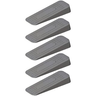                       ALP Heavy Duty Anti Slip Rubber Door Stoppers (Grey, Pack of 5)                                              