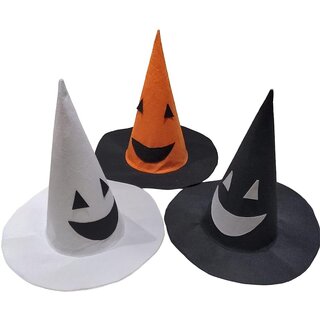 Kaku Fancy Dresses Witch Hat Combo For Kids Witch Hat For Halloween Costume Party Prop - Pack of 6 Kaku Fancy Dresses Witch Hat Combo For Kids Witch Hat For Halloween Costume Party Prop - Pack of 6
