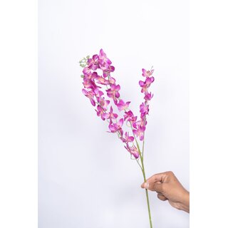                       Eikaebana Flower Shop  Artificial Dendrobium Orchid Stick for Home, Wedding Decoration (Purple Pink (Multi) Set of 12)                                              