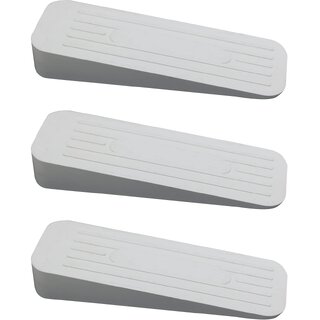                       ALP Heavy Duty Anti Slip Rubber Door Stoppers (White, Pack of 3)                                              