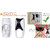 Plastic Wall Mounted Automatic Toothpaste Dispenser And 5 Toothbrush Holder Set For Home Bathroom