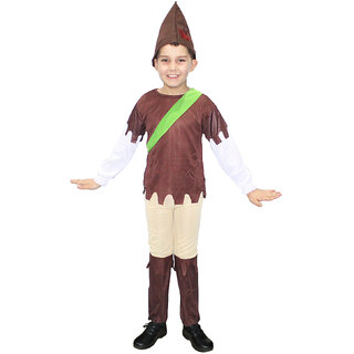                       Kaku Fancy Dresses Roben Super Hero Costume - Brown, For Boys                                              