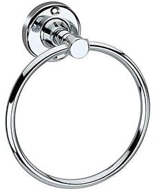 Elexa Hardware Stainless Steel Ring Towel Holder|| Bathroom Towel Holder|| Bathroom Accessories|| Kitchen Accessories ||Towel Hanger with Chrome Finish-Pack of 1
