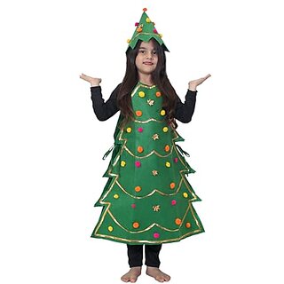                       Kaku Fancy Dresses Christmas Tree Freesize Costume For Christmas Party  Theme party - Green, Freesize, For Boys  Girls                                              