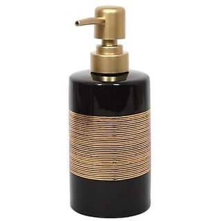 Elexa Hardware Ceramic Soap Dispenser || Bathroom Accessories | Liquid Dispenser || 250 ML|| Black